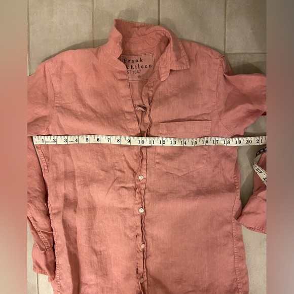 Frank & Eileen Rory Maxi Shirtdress Linen Mauve Size XXS - Picture 10 of 10